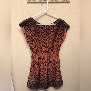 Dusty orange/brown bird dress